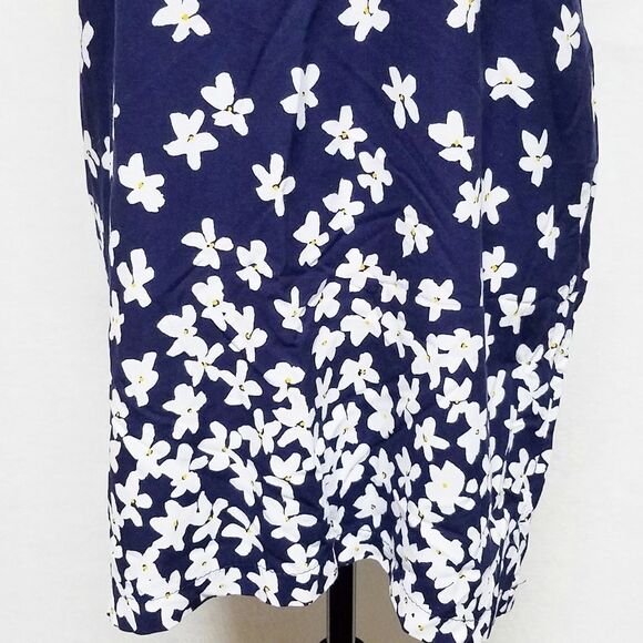VINTAGE 80s Jantzen Blue Floral Swimsuit Coverup - Picture 4 of 10